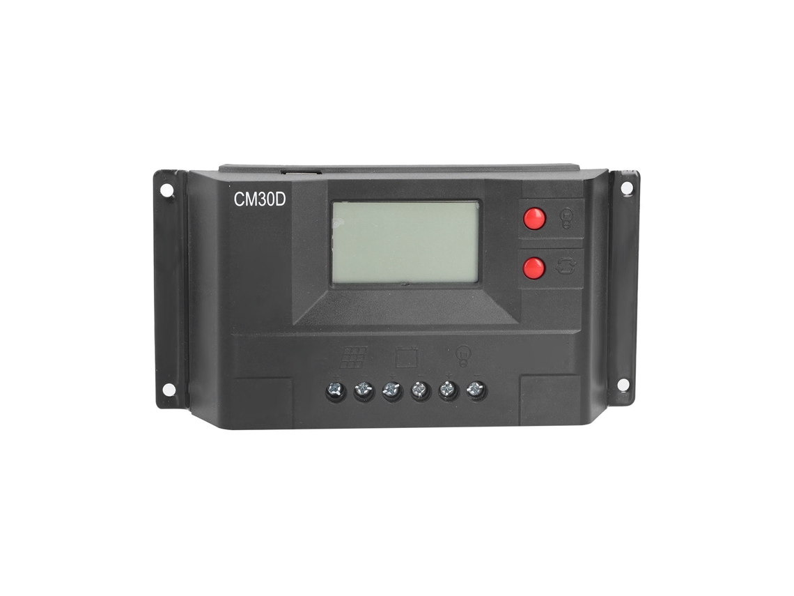 Controlador De Carga Solar Pwm De 12v/24v Y 30a Con Regulador Inteligente Lcd Para Paneles Solares Y Baterías.