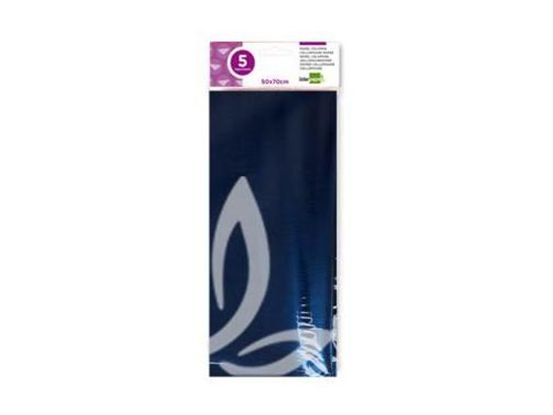 Papel Celofane Liderpapel 50X70 Cm 22G/M2 Bolsa de 5 Folhas Azul