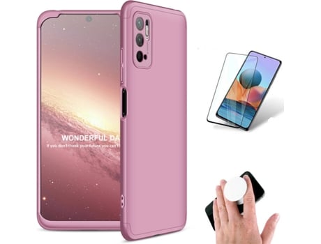 Carcasa + Popsocket Xiaomi Redmi Note 10 5G Slim Armor 360º Rosa