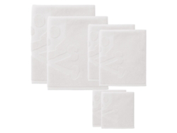 Set 6 De Toallas De Baño Calavera 100algodón Blanco Scalpers Home
