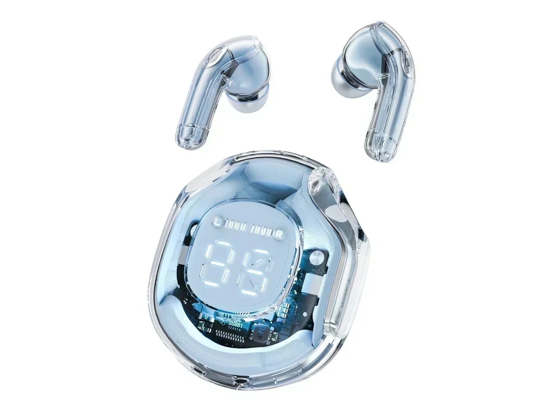 (azul) Auriculares Inalámbricos Tws Bluetooth 5.3 Con Cancelación De Ruido Y Funciones De Control Táctil.
