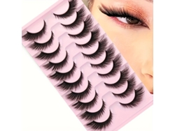 Extensiones De Pestañas Naturales Estilo Ojo De Gato, 10 Pares, Longitud 16 Mm, Resistentes Al Agua, Incluye Un Práctico Estuche Para Guarda