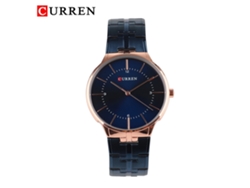 Reloj De Pulsera Curren Para Hombre, Movimiento De Cuarzo Resistente Al Agua, Acero, Oro Rosa, Azul.