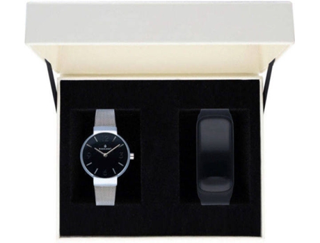 Conjunto Reloj + Reloj de Actividad RADIANT Mujer (Acero Inoxidable - Plateado)