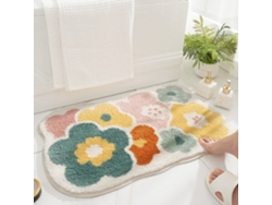 VYLARA Tapete Entrada De Casa 50x80cm Com Estampas Florais E Frases, Moderno E Acolhedor