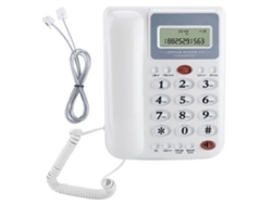Teléfono fijo de escritorio blanco (casa, oficina)