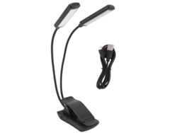 2026-lámpara De Lectura Led Recargable Usb Con Clip Protector De Ojos Cuello De Cisne 360° Para Estudio Y Camping