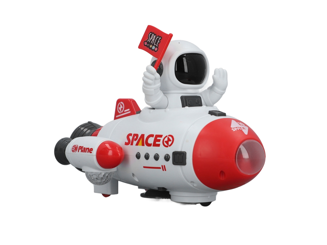 Rebe-brinquedo De Transbordador Espacial Astronauta Com Rotação De 360°, Luz E Efeitos Sonoros, Decolagem Elétrica, Vermelho