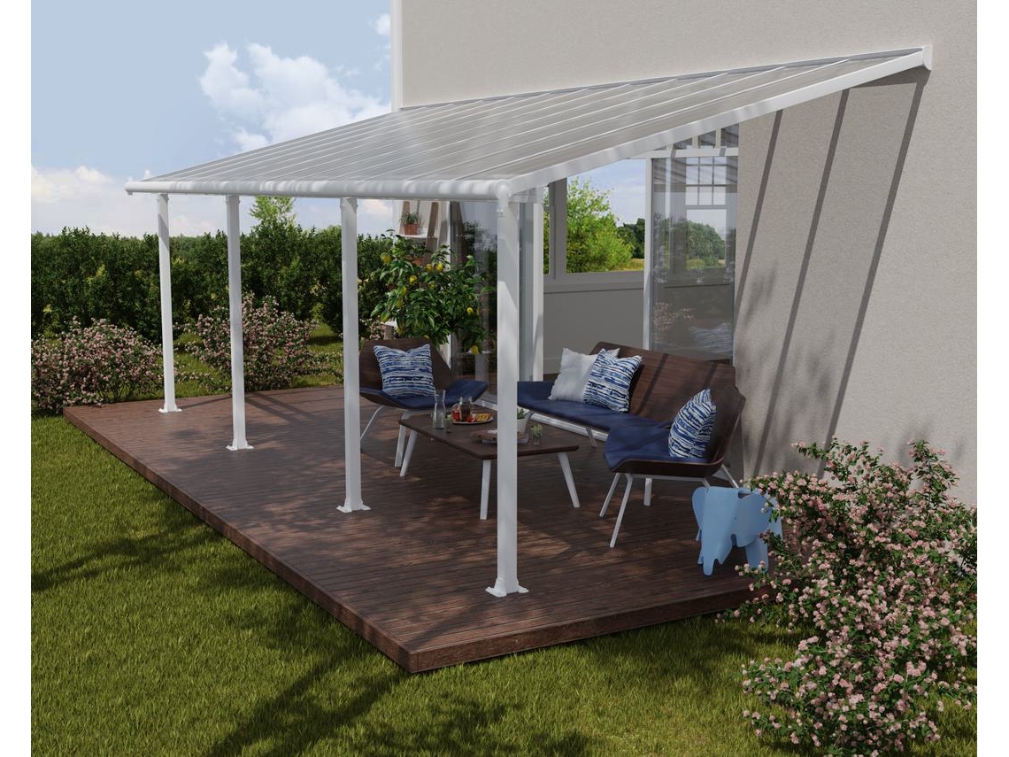 CANOPIA Pérgola Olympia Cobertor de Terraza de Aluminio 3X7,4 m Blanco