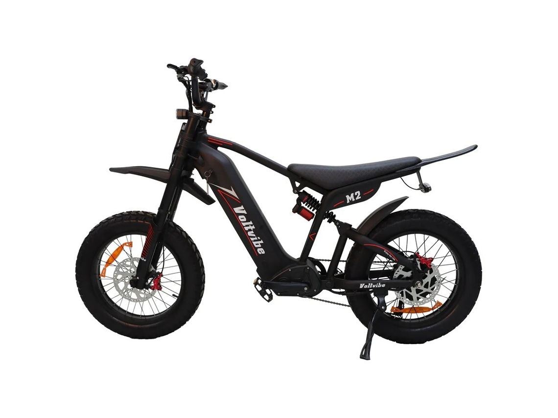 Bicicleta Eléctrica Todoterreno Voltvibe M2, Batería De 60 V Y 25 Ah, Suspensión Completa.