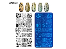 Placas de transferencia de uñas, 3 piezas rectangulares esom-d23