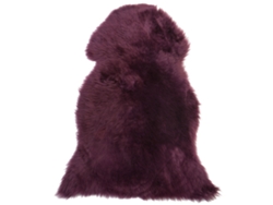 Alfombra de pelo largo BELIANI Uluru de Piel de oveja Violeta 65x110