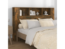 Mueble Cabecero Color Roble Ahumado 160x18,5x104,5 Cm