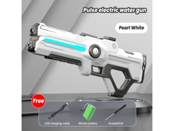 MDUG - Pistola de agua eléctrica de alta presión totalmente automática para piscina (blanca)