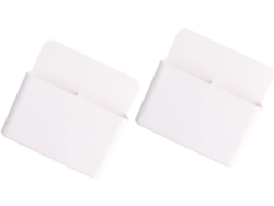 Soporte magnético para bolígrafos y marcadores de pizarra blanca, 2 piezas en ABS blanco.