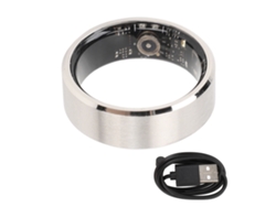 Anillo inteligente con monitor de salud, resistente al agua hasta 50 m, para dormir, deportes y natación, talla 8.