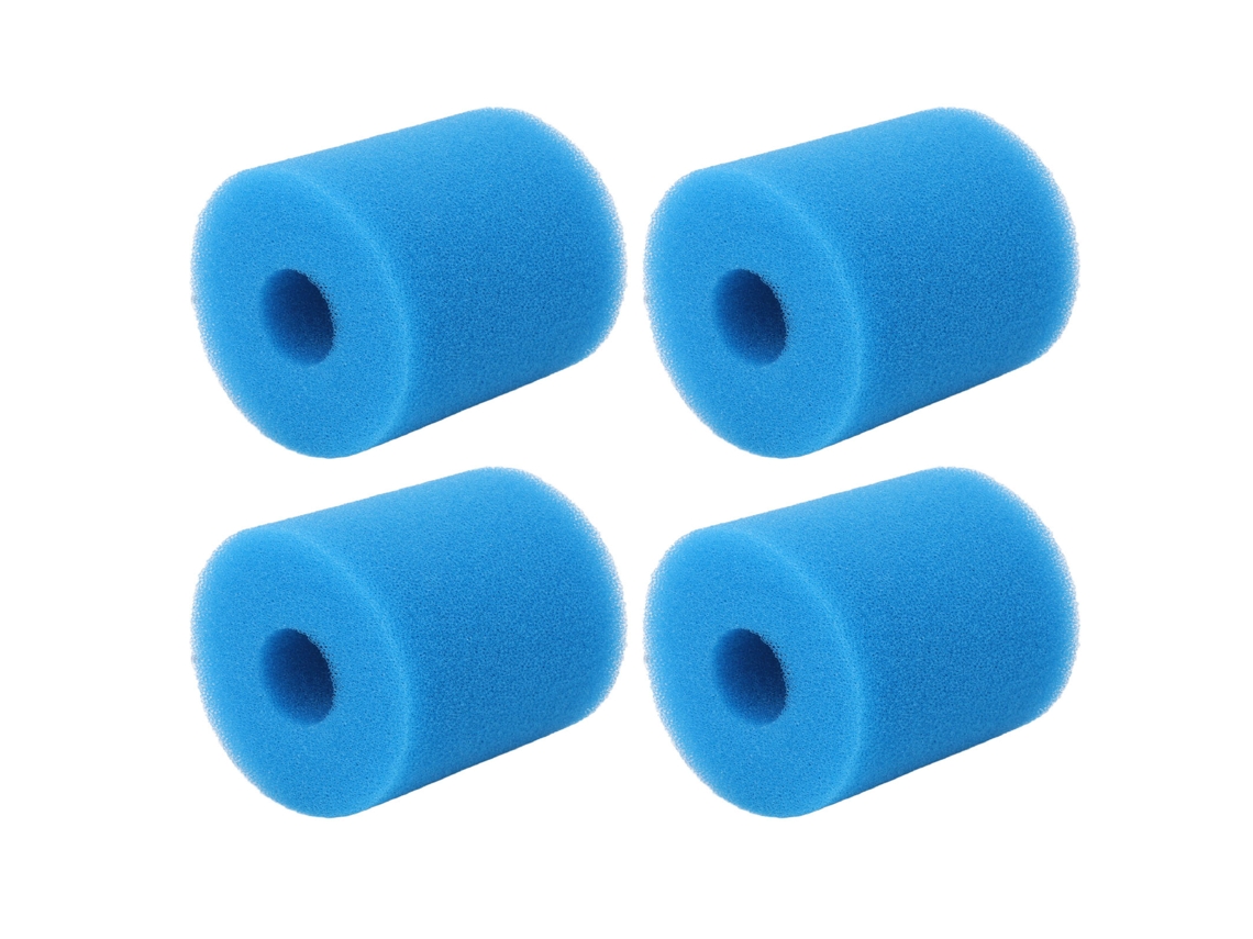 4 esponjas reutilizables para filtros de piscina tipo H