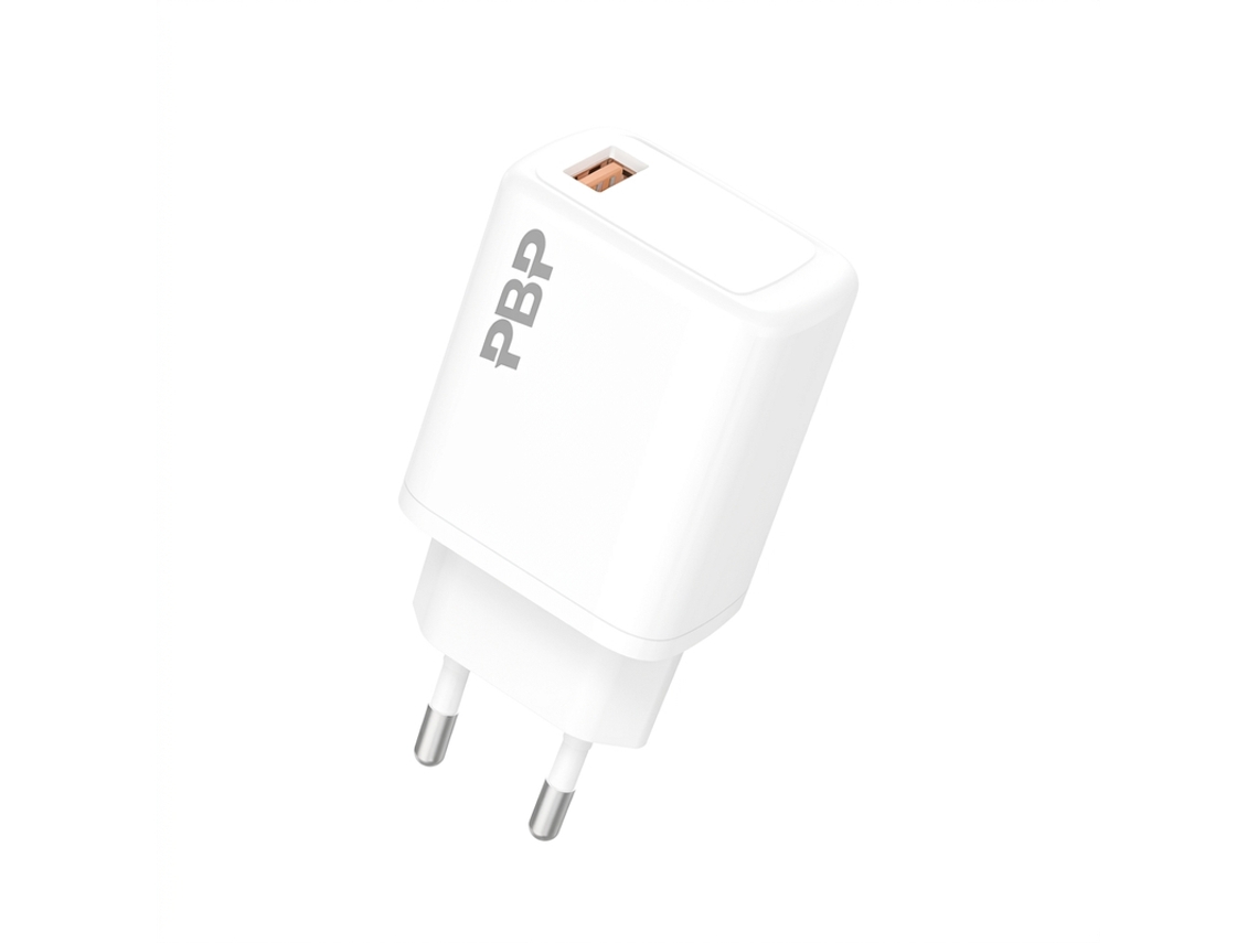 Adaptador Carregamento Rápido 18w Qc3.0 Com 1 X Porta Usb Pritech Pbp-1014 Branco