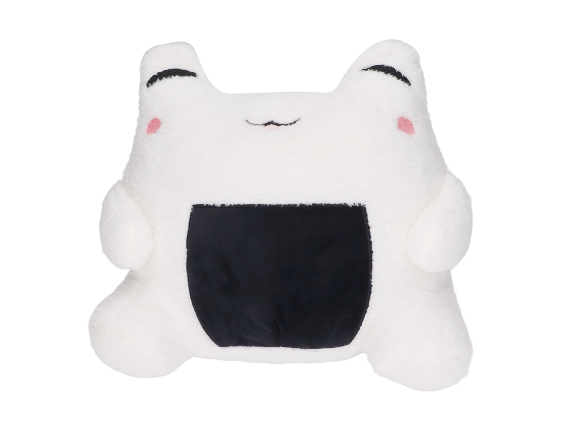 Ats-almohada De Peluche De Bola De Arroz Cute Con Expresiones Adorables Para Dormir Y Decoración Blanca