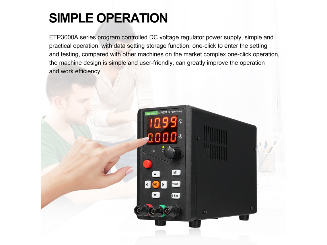 Omni-fuente De Alimentación Dc Regulada East Tester Etp1503a 45w 15v 3a Laboratorio Ajustable Control Remoto