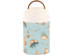 Recipiente Térmico De Acero Inoxidable Con Cuchara Diseño Vintage Hámster Para Niños Y Mujeres 500 Ml Gra...