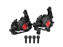 Juego De Frenos De Disco Hidráulicos De Aluminio Hb-100 Para Bicicletas De Montaña Y Carretera, Color Negro.