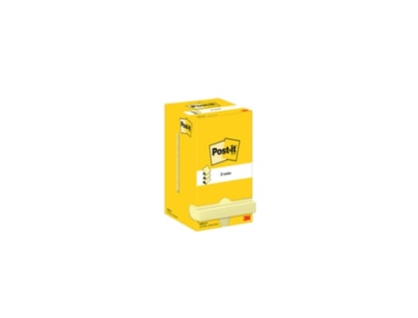 Bloc de Notas Adhesivas POST-IT Z-Notes 76 X 76 Mm Amarillo Canario 100 Hojas (Caja de 12)