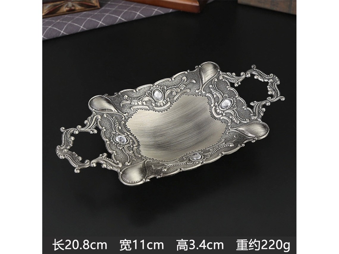 (xigu) Plato De Frutas De Doble Asa De Alta Gama, Plato Para Aperitivos, Plato Para Frutos Secos, Adorno Decorativo.