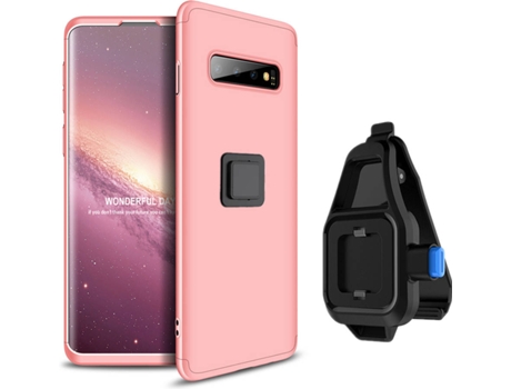 Funda Samsung S10 Slim Armor 360º con Soporte para la Cintura Rosa