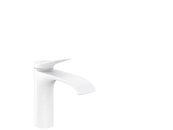 HANSGROHE Vivenis, mezclador monomando de lavabo 110 con desagüe automático, proyección 146 mm, 75020, Color: blanco mate