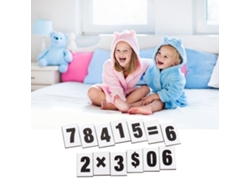 120 Peças de Números Magnéticos para Crianças Lousa Geladeira Calendário Operações Matemáticas | S/BRAND