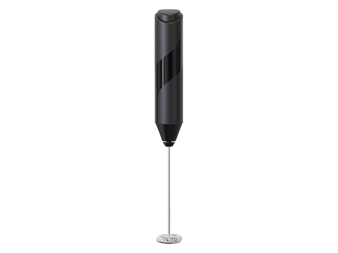 Espumador eléctrico portátil de acero inoxidable, color negro, para capuchino, cremas y salsas Tommy01