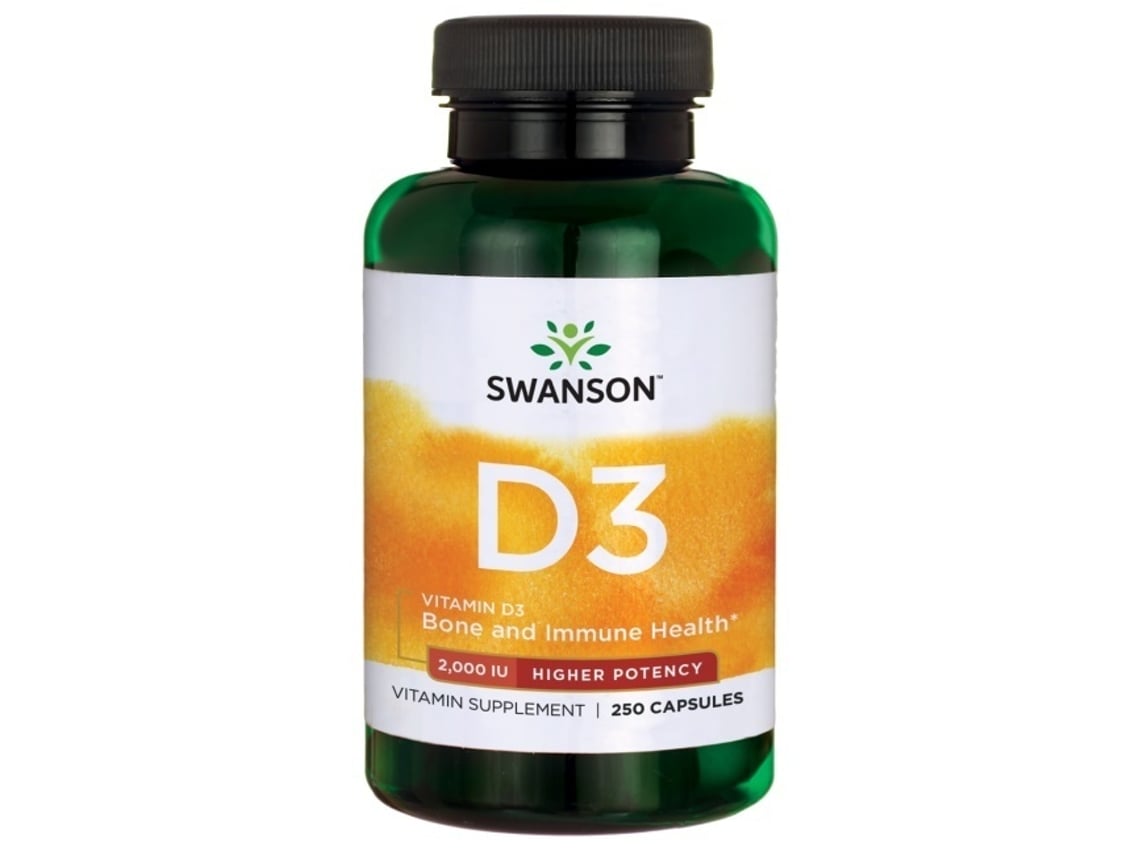 SWANSON Vitamin D3 2000 Iu Higher Potency 250 Capsulas
