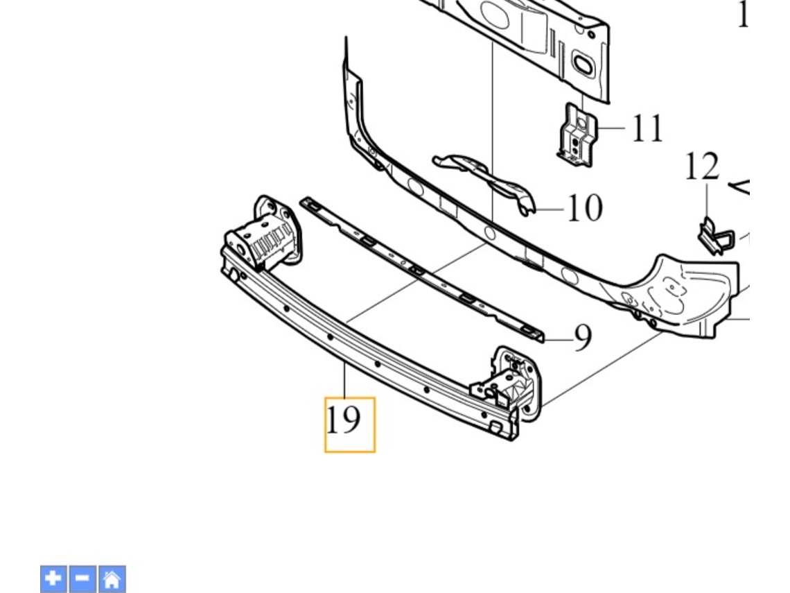 Barra de refuerzo del parachoques trasero para Volvo XC40 C40 OE 32385134