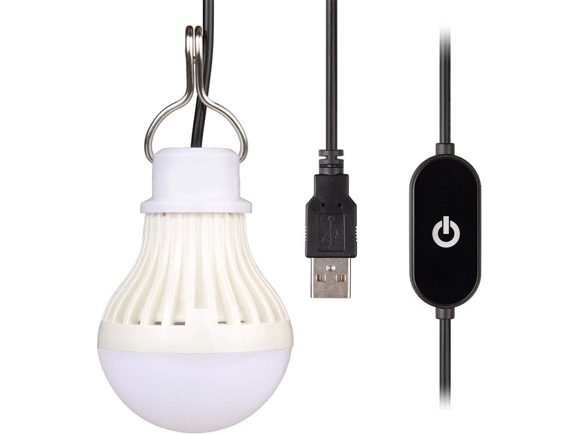 2026-bombilla Led Para Camping Luz Emergencia Portátil Con Cable Usb No Regulable