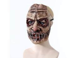 Máscara de terror de uñas con boca grande para fiesta de Halloween, tocado de látex suave