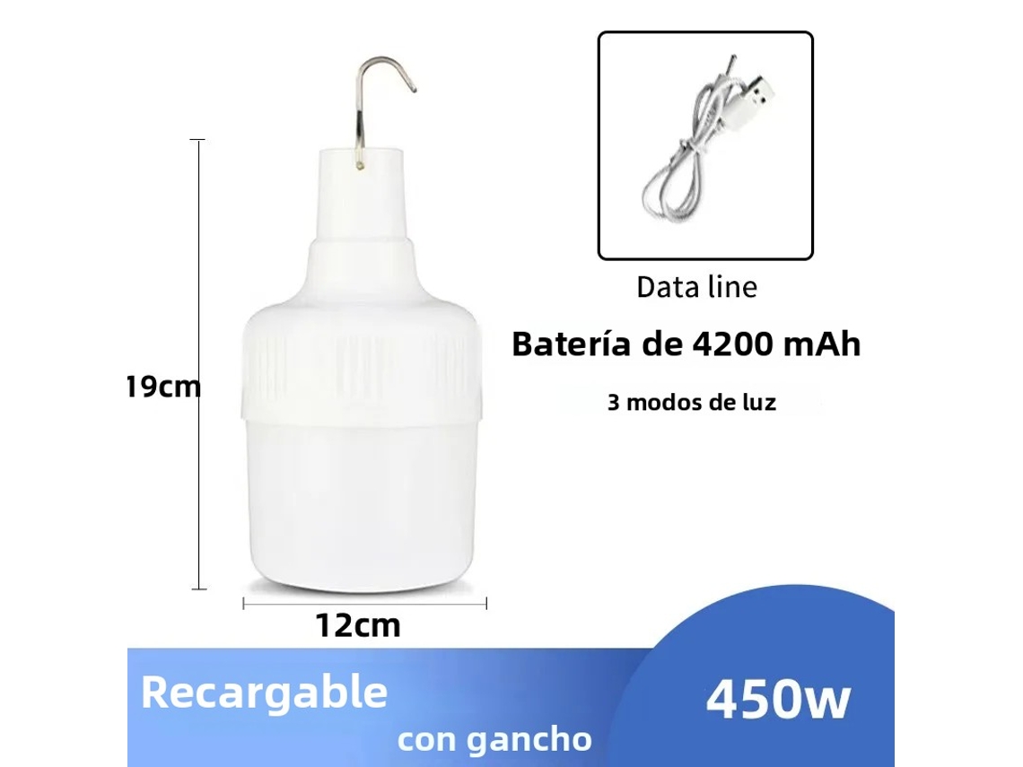 Lanterna Led Portátil Recarregável com USB MDUG (450 W)