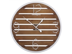 Reloj de pared BELIANI Arriaga de Madera de abeto Madera oscura 50x2x50