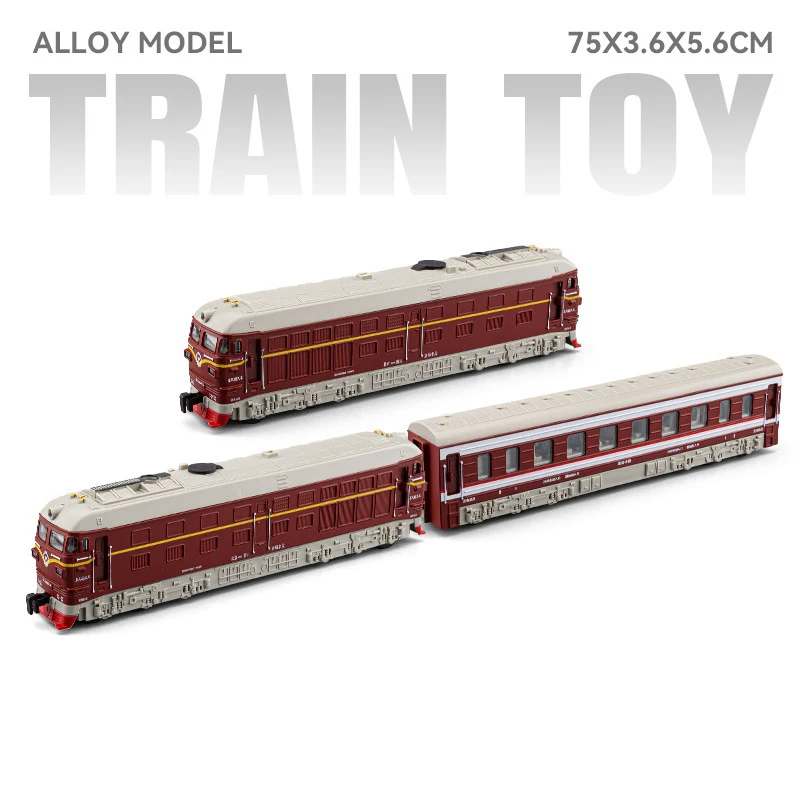 (3 Secciones Rojas) Modelo De Tren A Escala 1:32 Con Puertas Operables, Música Y Luces.