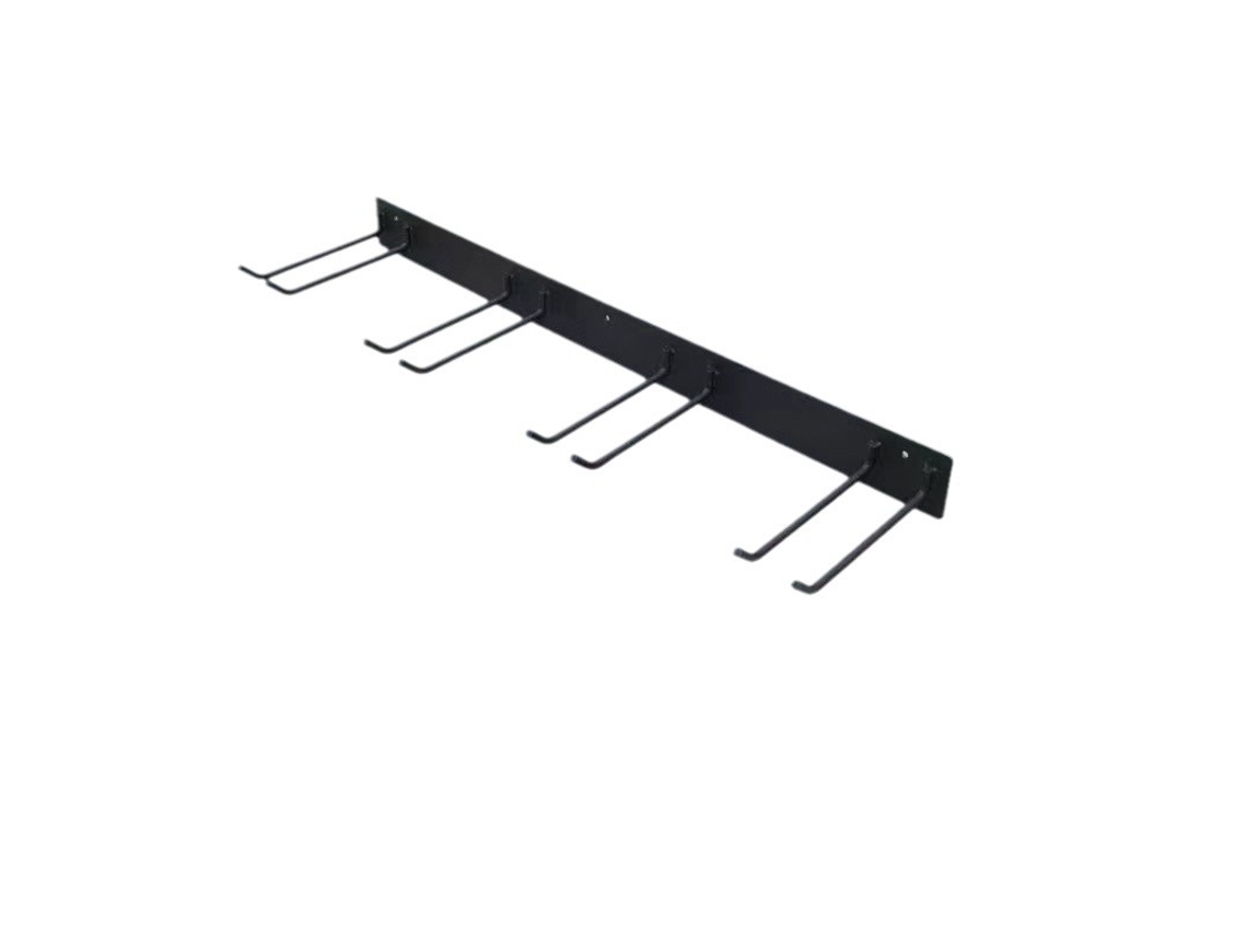 Soporte Para Herramientas, Montaje En Pared Con 4 Ganchos Dobles, Capacidad De 150 Kg, Negro