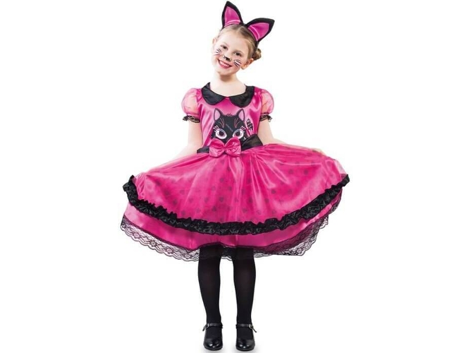 Disfraz de Niña DISFRAZZES Gatita Can Can (Talla: 7 a 9 años)