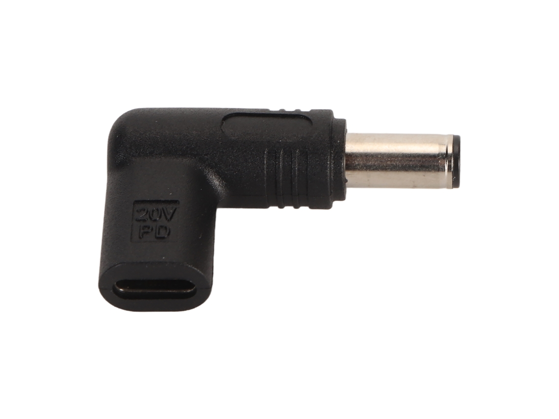 Adaptador De Hembra Type-c A 6.0*3.7mm, Carga Rápida Pd De 100w, Ángulo De 90 Grados
