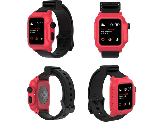 Carcasa WISETONY Apple Watch Series 2 y 3, 42 mm Rojo