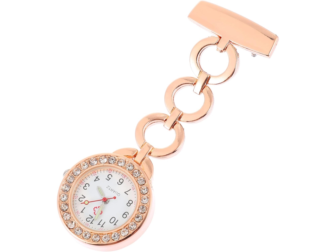 Elegante Reloj Enfermera Fabricado Aleación Esfera Adornada Cristales Ligero Práctico Estudiantes Personal