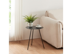 Mesa auxiliar Sula redonda 3 patas metal 45xØ40cm - Negro [EN.CASA]