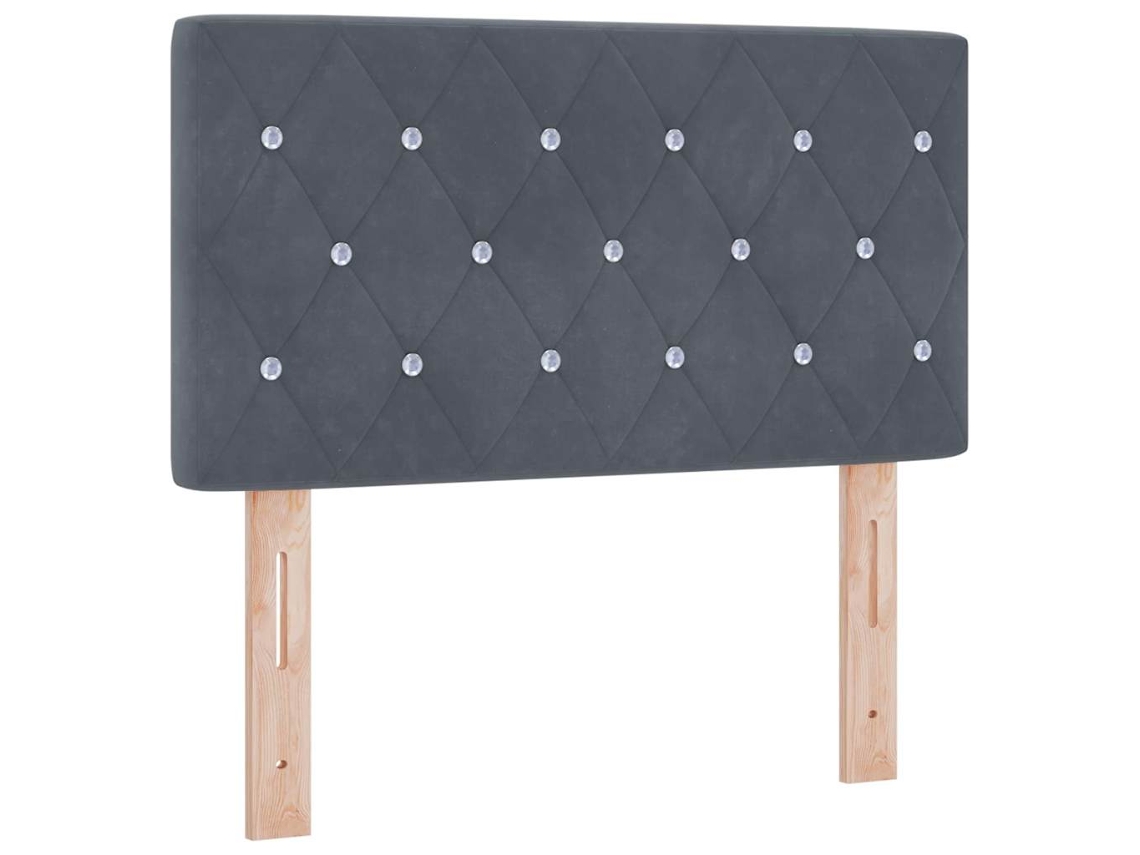 Cabecero Gris Oscuro MAISON EXCLUSIVE en Piel Sintética (80 cm)
