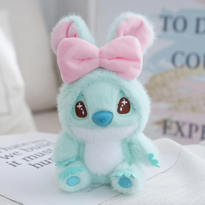 Llavero De Peluche Con Lazo De Stitch (verde)