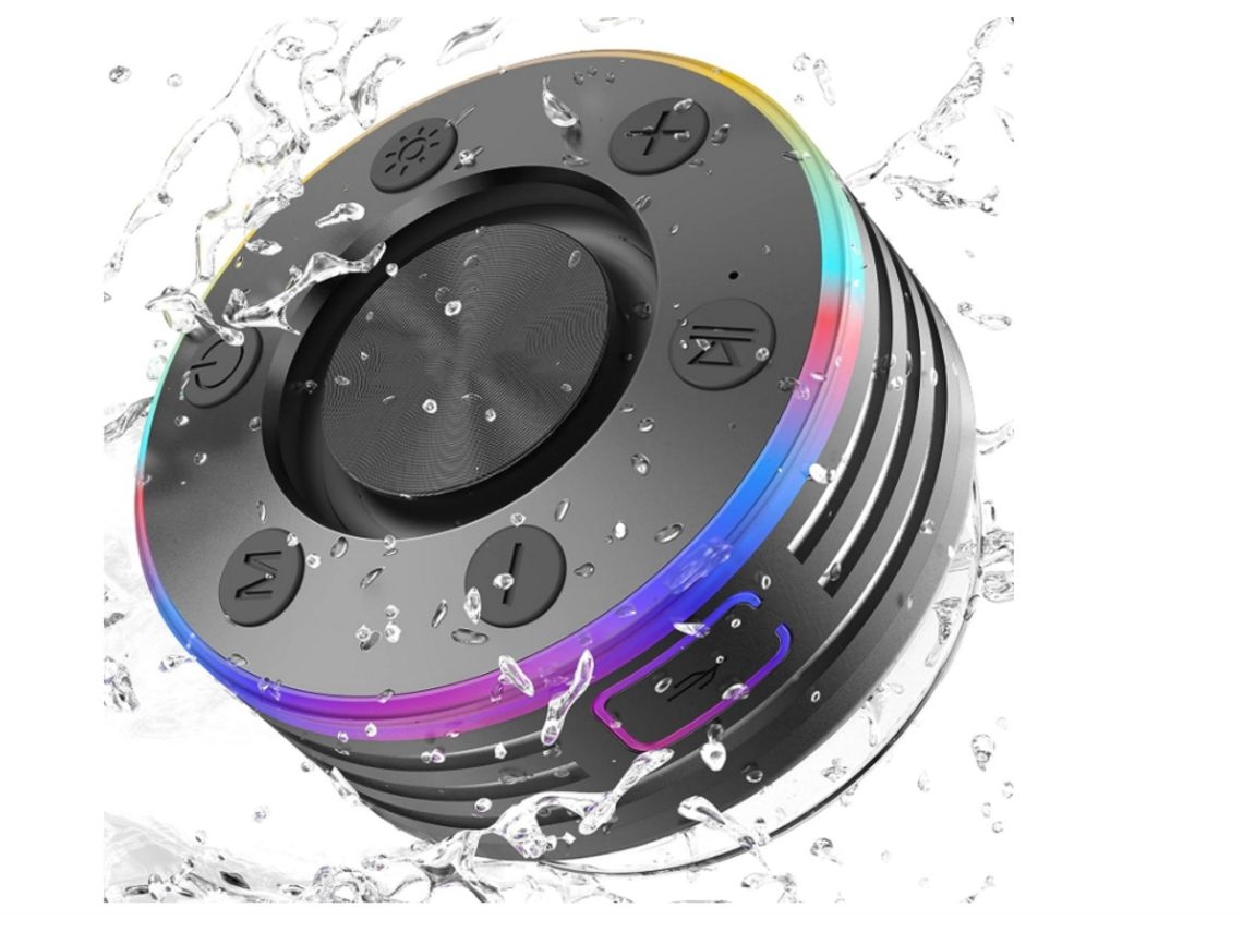 YEMAESRE Altavoz Bluetooth portátil para viajes al aire libre, resistente al agua, negro