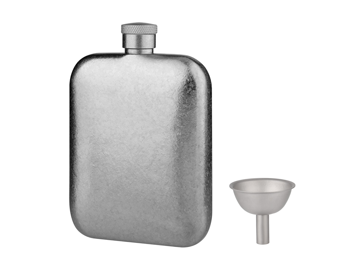 Botella De Vino Y Whisky De Titanio Ultraligera Y Portátil Con Embudo Y Tapón De Rosca Para Hombres.