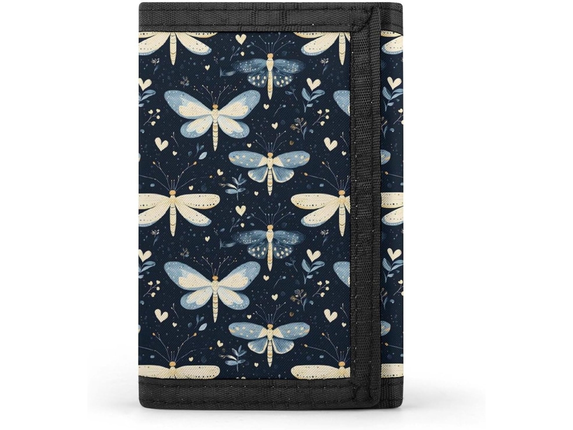 Cartera Compacta Poliéster Con Cremallera Para Hombre Diseño Estampado